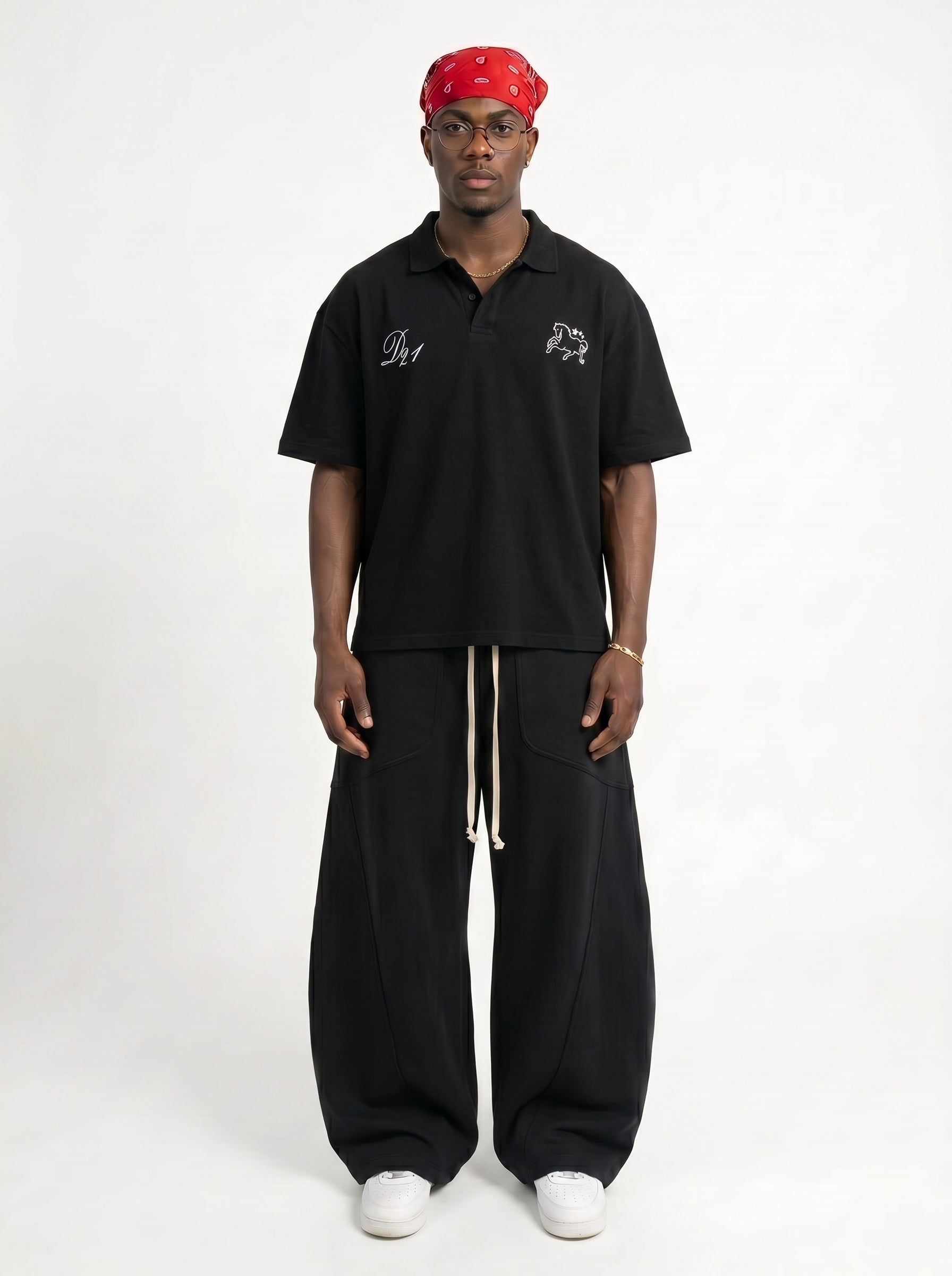 Black Boxy Polo