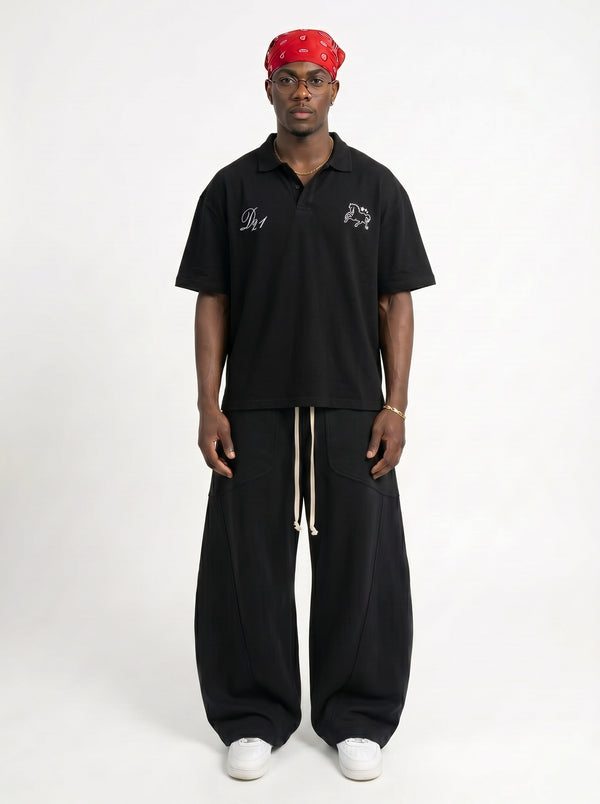 Black Boxy Polo