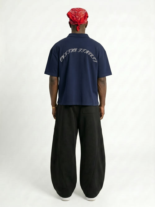 Navy Boxy Polo