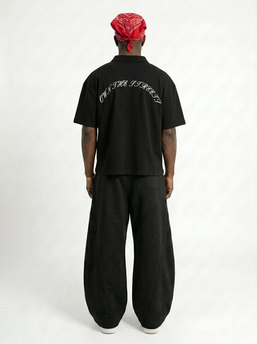 Black Boxy Polo