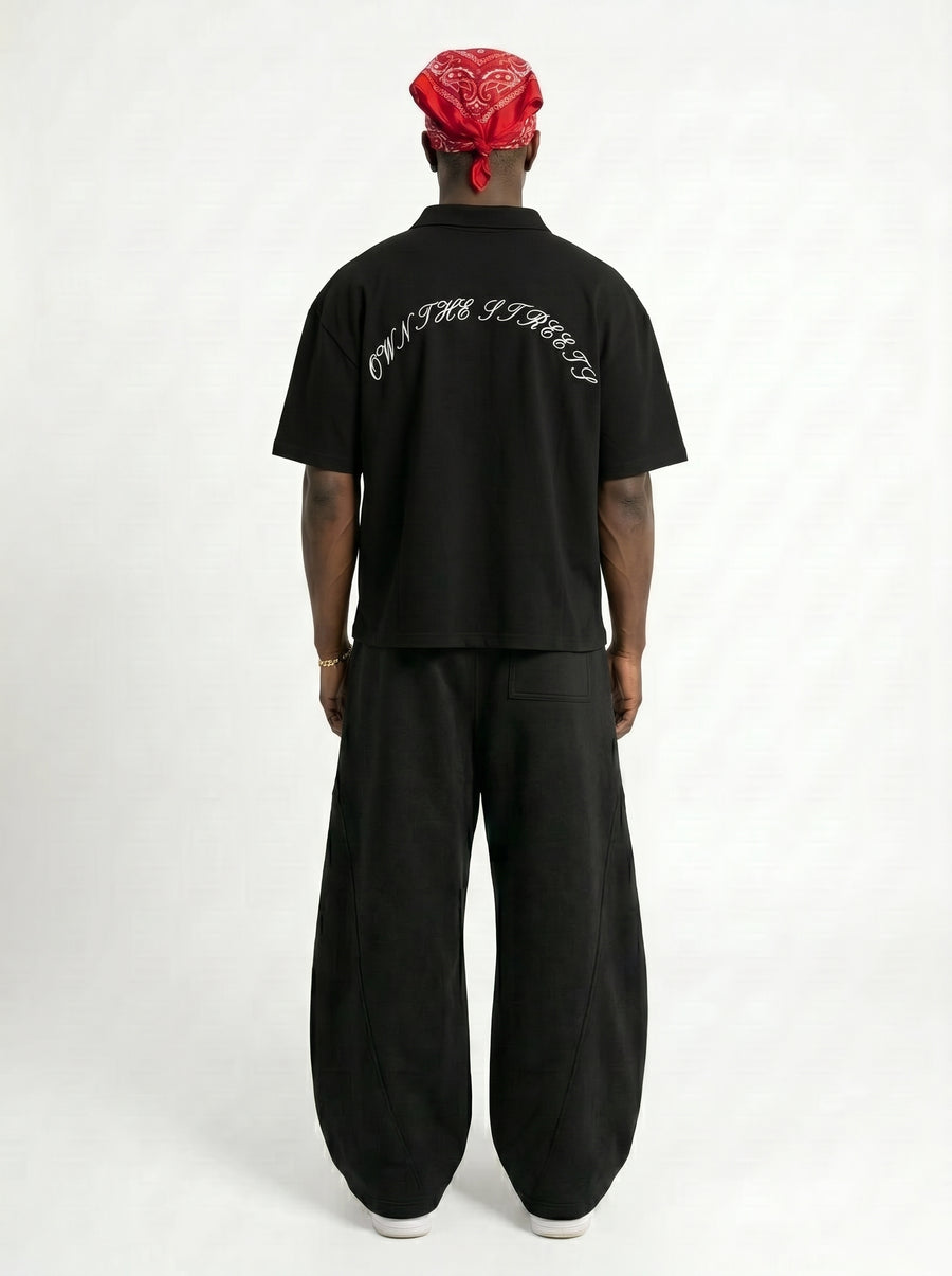 Black Boxy Polo