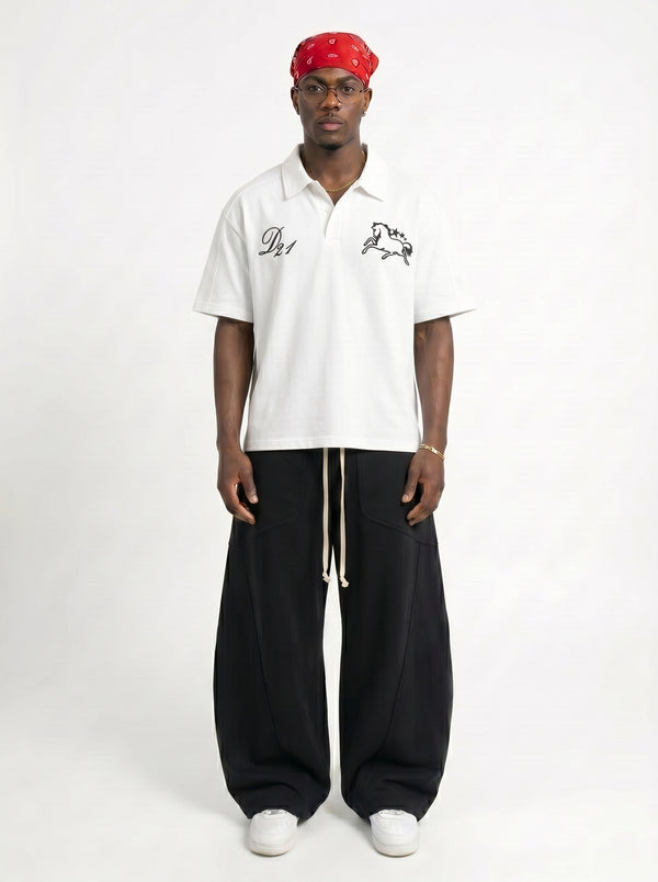 White Boxy Polo