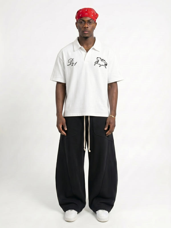 White Boxy Polo